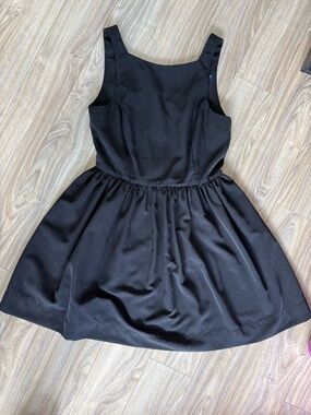 2015 American Apparel Black Sleeveless Fit-and-Flare Dress